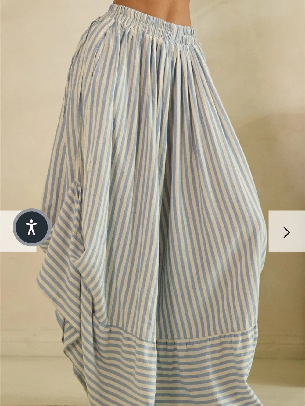 Oli & Hali Light Blue and White Striped Pants - Picture 5 of 6